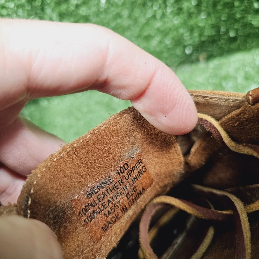 Polo Ralph Lauren Bienne Brown Leather Casual Boat Shoes Mens Size 10 D